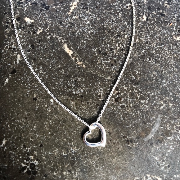 Free with any purchase! Silver plated brass tiny floating heart 18” necklace - Picture 4 of 7